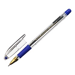 Ручка шариковая, ErichKrause L-30, Gold Stick&Grip Classic, игольчатый узел 0.7 мм, синяя, резиновый держатель, МИКС
