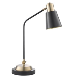 Лампа настольная Pilwy, Ø21х65 см, золотистая/черная