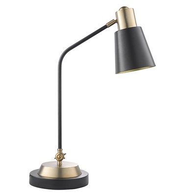 Лампа настольная Pilwy, Ø21х65 см, золотистая/черная