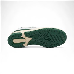 Кроссовки из натуральной кожи ВВ550 бело зеленые п/п