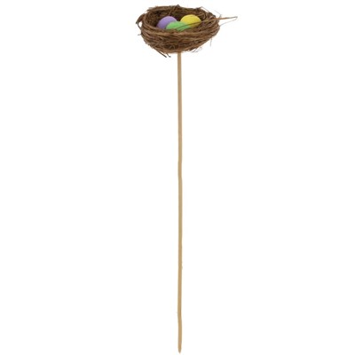 GAEM Изделие декоративное (вставка) "Гнездо пасхальное" (блок 12 шт) (6*2), L6 W6 H25 см, 3в.