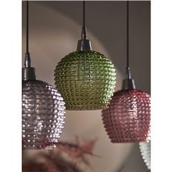 Светильник подвесной каскадный Aurora, 110х18 см, сливовый/зеленый/серый