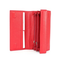 Кошелек женский натуральная кожа Cossroll-2202-05142E-1,  9отд,  4карм,  красный 260285