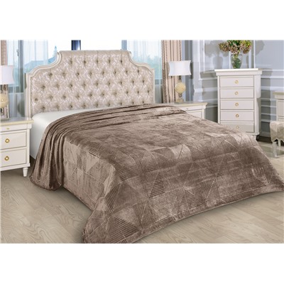 Плед Домино велсофт Марианна, коричневый, 44 А