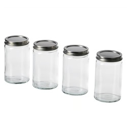 CITRONHAJ Gewürzglas, Klarglas/Edelstahl, 35 cl 4 st.