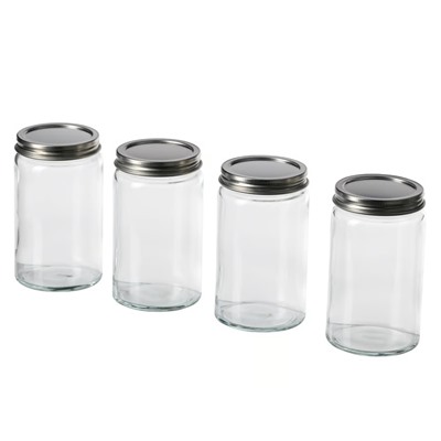 CITRONHAJ Gewürzglas, Klarglas/Edelstahl, 35 cl 4 st.