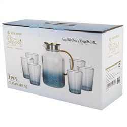 200-042 Набор графин 1800мл и 6 стаканов 260мл в под.уп.(х8)Стекло
