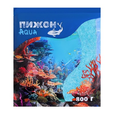 Песок кварцевый (0,8-1,5 мм) бирюза, 800 г