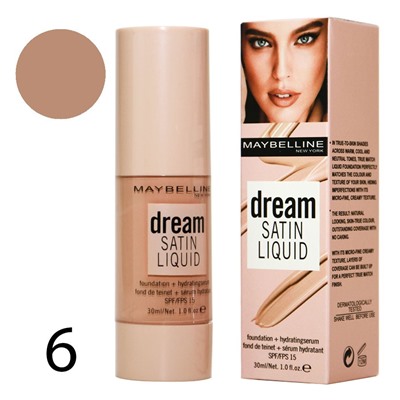 Тональный крем Maybelline Dream Satin Liquid SPF / FPS 15 № 6 30 ml