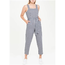 Sleeveless Gingham Jumpsuit