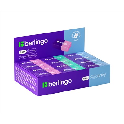 Ластик Berlingo "Envy", прямоугольный, термопластичная резина, 45*21*11мм