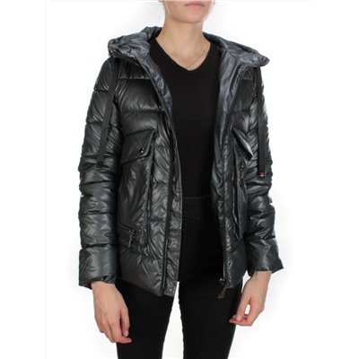 8063 DARK GRAY Куртка демисезонная женская (130 гр. синтепон)
