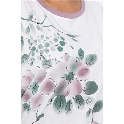 Блуза Далия (бело-сиреневая) Б13804-20М