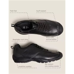 Kids' Leather Freshfeet™ Lace School Shoes (13 Small - 9 Large)