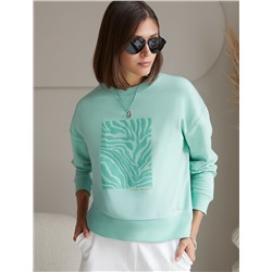 Джемпер из тонкого премиального футера с эластаном