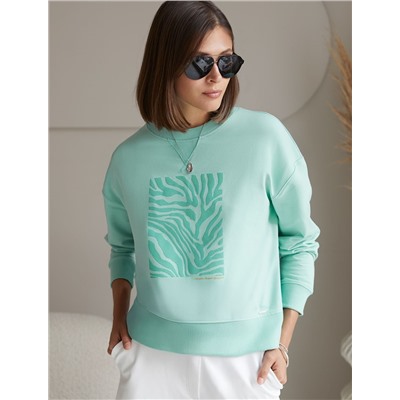 Джемпер из тонкого премиального футера с эластаном