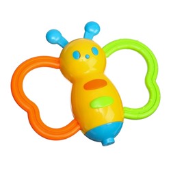 Погремушка Крошка Я «Бабочка - дудочка», от 3 мес., МИКС