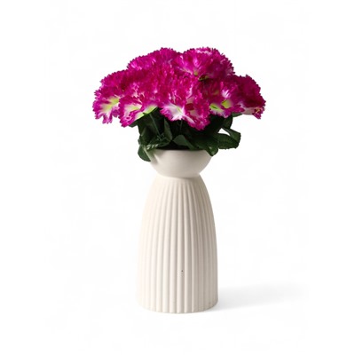 Цветы искусственные «Гвоздика», h=25 см, сиреневые