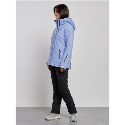 Горнолыжный костюм женский зимний фиолетового цвета 03350F