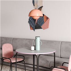 Столик кофейный Ror, Ø50 см, черный/серый/розовый