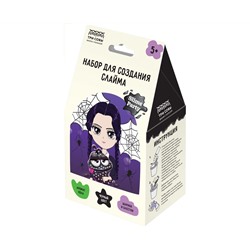 Набор для создания слайма ТРИ СОВЫ Slime party "Dark Girl", черный, наполнение - шарики и блестки, аромат кола, картонная коробка