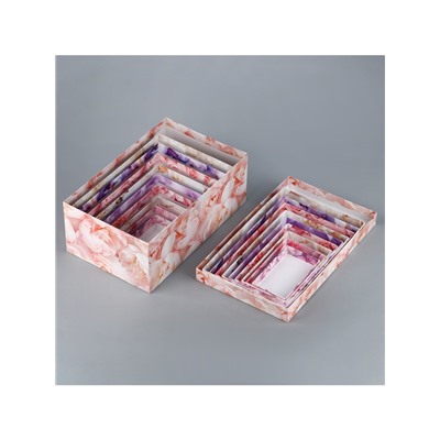 Набор коробок 10 в 1, упаковка подарочная, «Цветы», 12×7×4 - 32.5×20×12.5 см