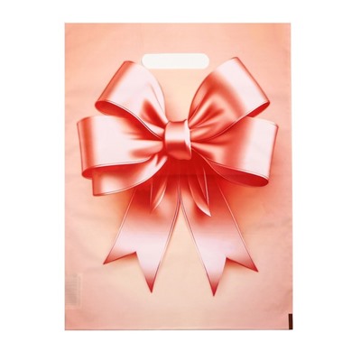 Пакет, полиэтиленовый с вырубной ручкой, «Пышный бант», 30×40 см, 50 мкм