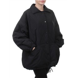 H24-213 BLACK Куртка демисезонная женская (100 гр. синтепон)