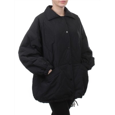 H24-213 BLACK Куртка демисезонная женская (100 гр. синтепон)