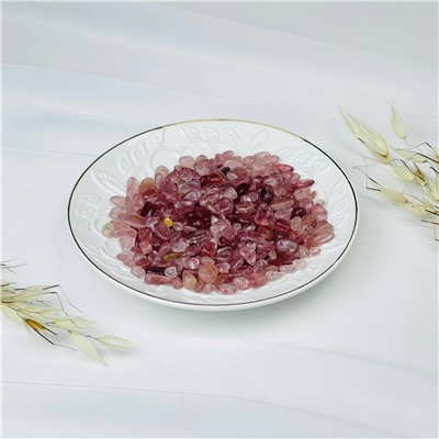 Радуга Самоцветов Крошка декоративная из Клубничного кварца (100 гр)