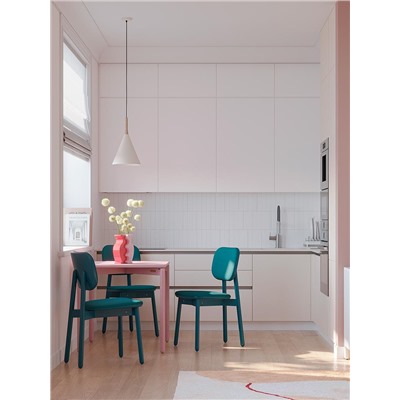 Стол обеденный Saga, 75х75 см, розовый