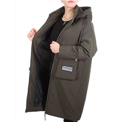 ZW-2306-C SWAMP COLOR Пальто демисезонное женское (100 гр. синтепон) BLACK LEOPARD