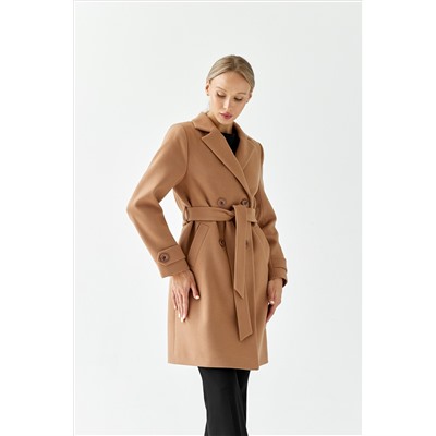 Пальто женское демисезонное 25570 кэмел