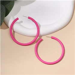 Серьги розовые пластиковые 6 см, NNMB31