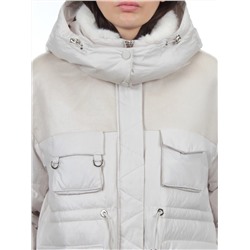 338-X28 LT. BEIGE Куртка зимняя женская (200 гр. холлофайбер)