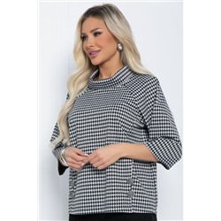 Джемпер Эдельвейс (черно-белая) Б12403-18