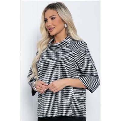 Джемпер Эдельвейс (черно-белая) Б12403-18