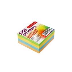 Блок бумаги для записей Calligrata, 8×8×4 см, 80 г/м², непроклеенный, цветной, пастель