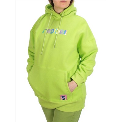 KD713 LT. GREEN Худи женское на флисе