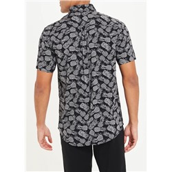 Short Sleeve Pineapple Print Shirt