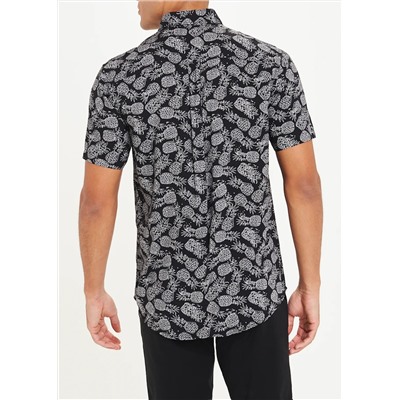 Short Sleeve Pineapple Print Shirt