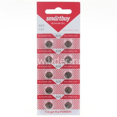 Батарейка алкалиновая Smartbuy AG 9 LR936/10BL A394
