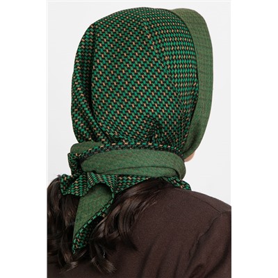 Косынка с отворотом (зелено-бежевая) КО18-23М