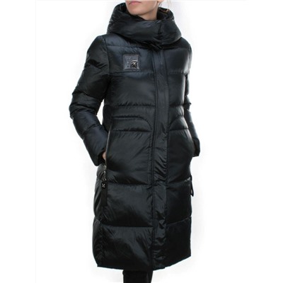 9110 DARK GREEN Пальто зимнее женское FLOWERROVE (200 гр. холлофайбера)