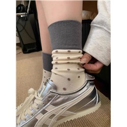 Demi-season Japanese retro brand cotton knee socks for men and women, mid-length, internet celebrity