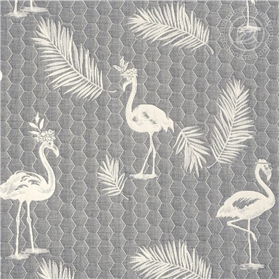 Покрывало жаккардовое Фламинго серая Акция