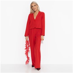 Брючный костюм со съемным декором, Всегда вовремя, всегда стильно (2 в 1, с воротником)