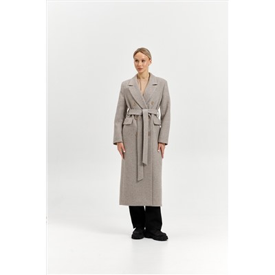 Пальто женское демисезонное 26326 (бежевый/диагональ)