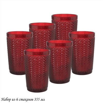 588-506 Набор из 6 стаканов 355мл. в под.уп.(х4)Стекло
