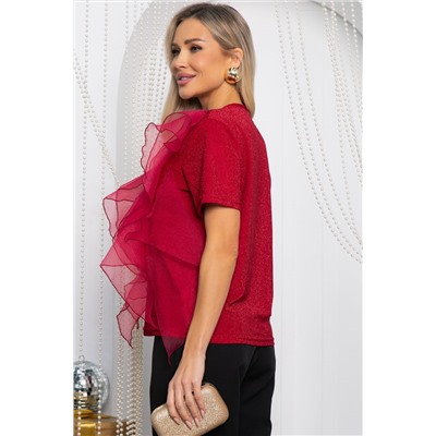 Блуза праздничная трикотажная Риана (красная) Б14618-5М